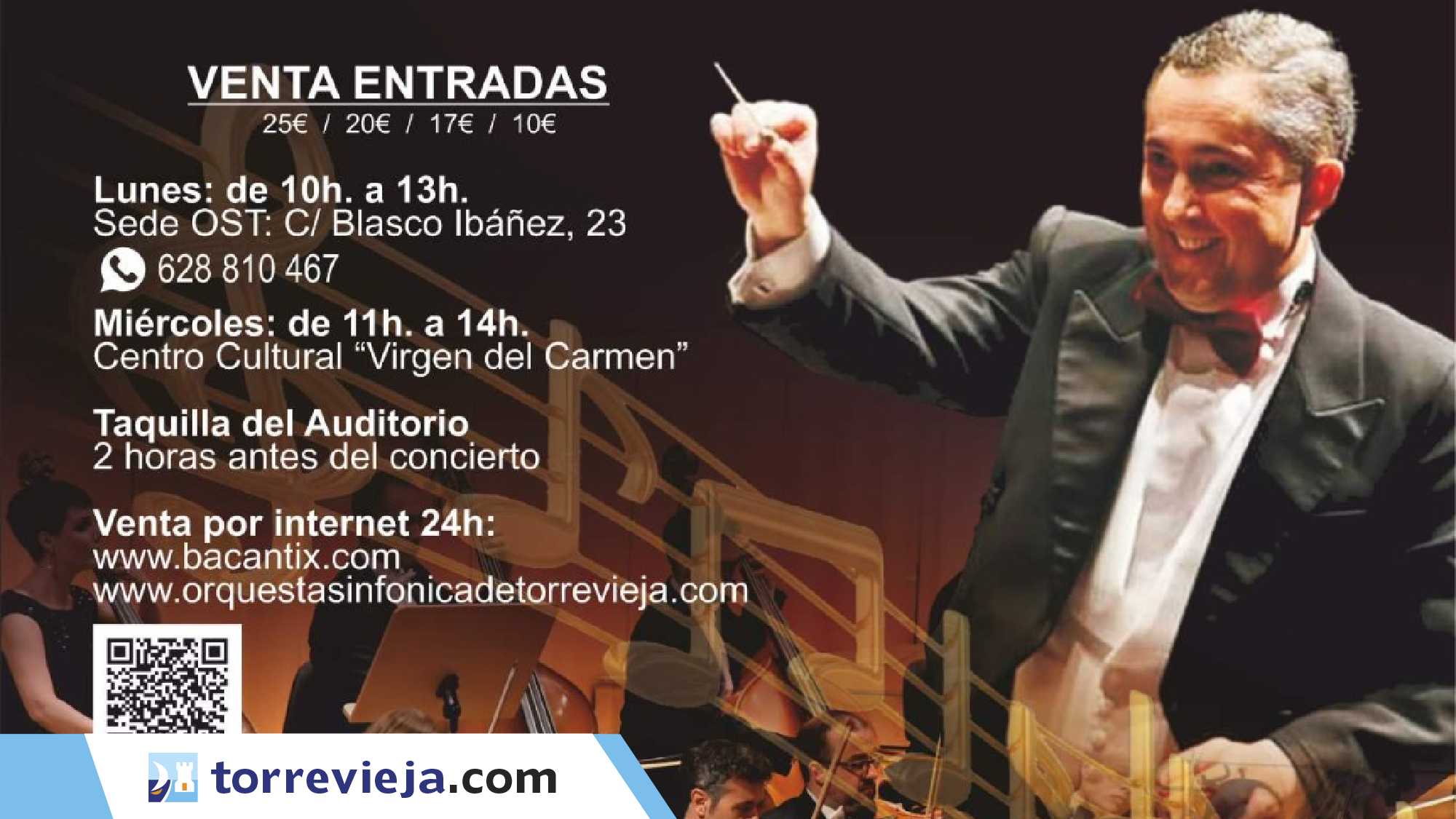 Bajo la direccion de Francisco Sanchez, la Orquesta Sinfonica de Murcia interpretara obras de Mozart, Von Weber y Beethoven
