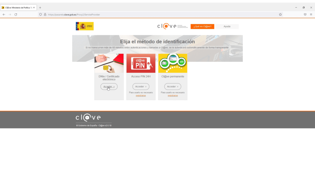 Página para acceder a la sede electrónica del Ayuntamiento de Torrevieja