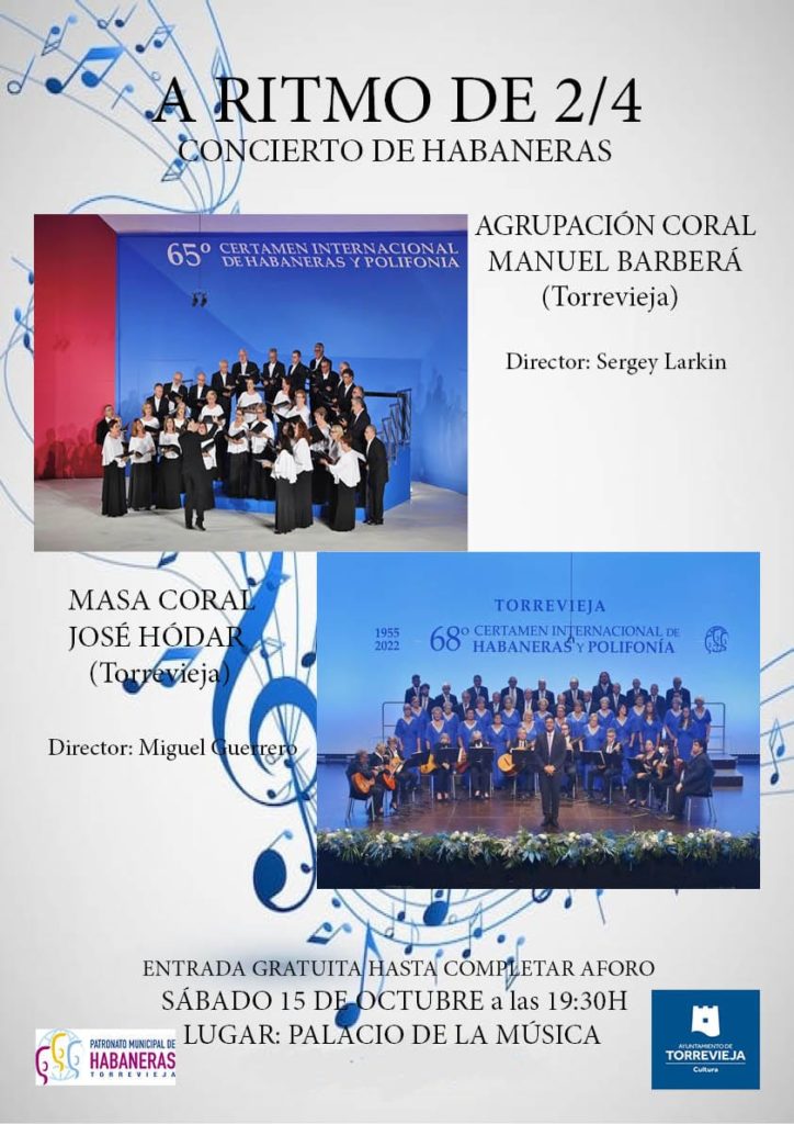 concierto Habaneras Torrevieja Masa Coral Jose Hodar Coral Manuel Barbera octubre 2022 1