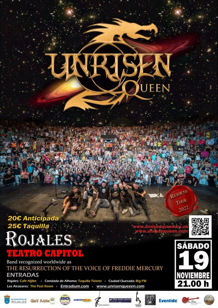 La banda murciana Unrisen Queen, ofrecerá un concierto tributo a Queen en el teatro Capitol de Rojales Torreviejacom