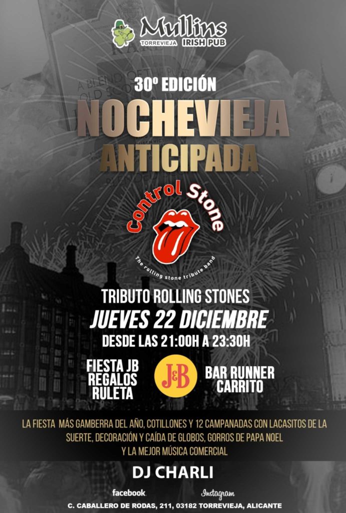 Nochevieja Anticipada en Mullins Irish Pub - Navidades en Torrevieja