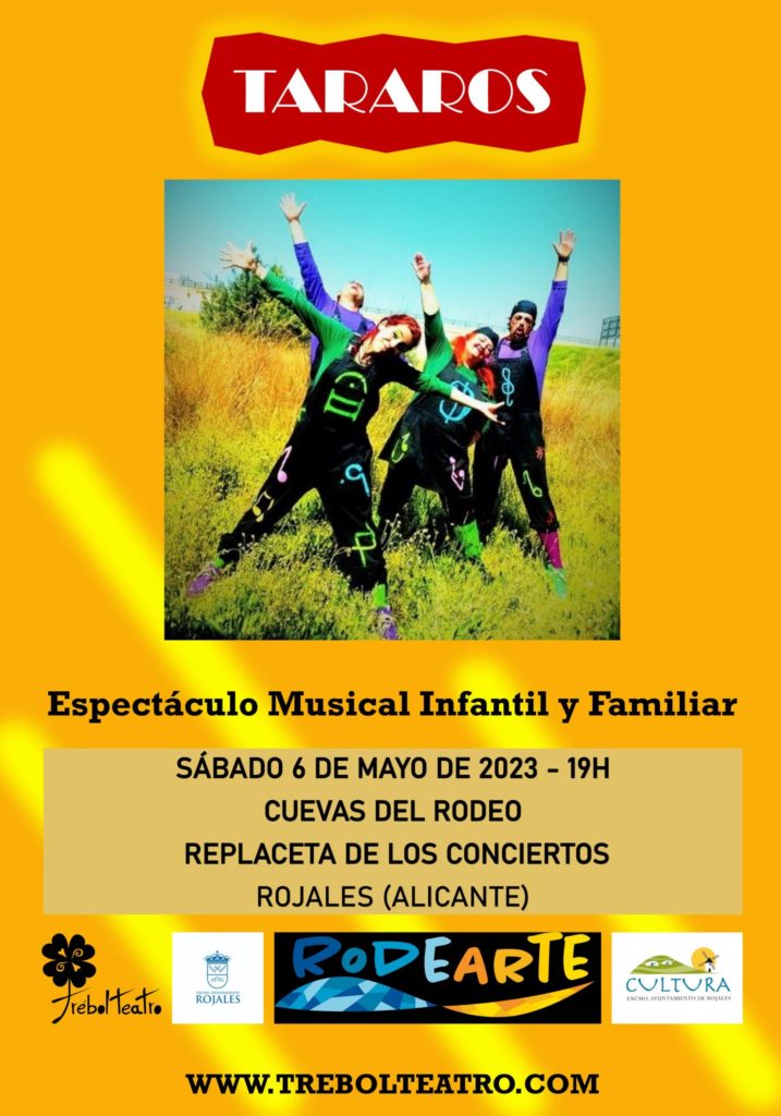 Rodearte Rojales maj 2023 tararos musikalshow för barn