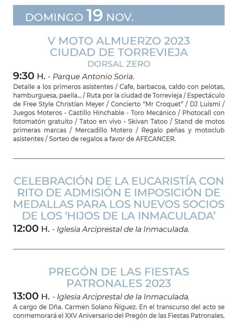 Lataa-PROGRAMA-FIESTAS-PATRONES-Torrevieja-2023 julistus