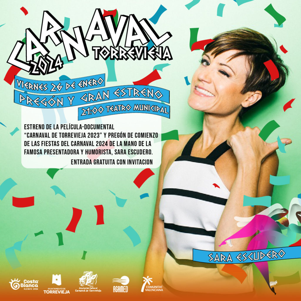 Pregón carnaval Torrevieja 2024 Sara Escudero