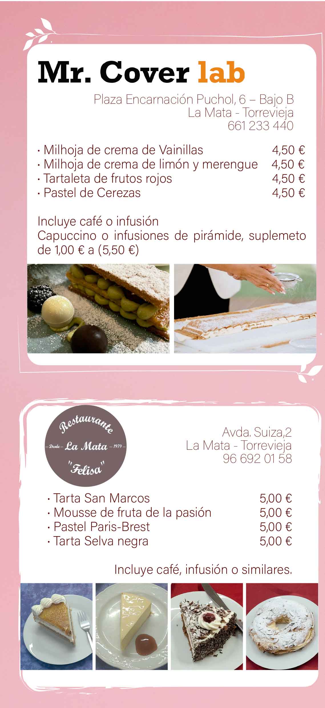 Boulangeries, confiseries et cafés à Torrevieja