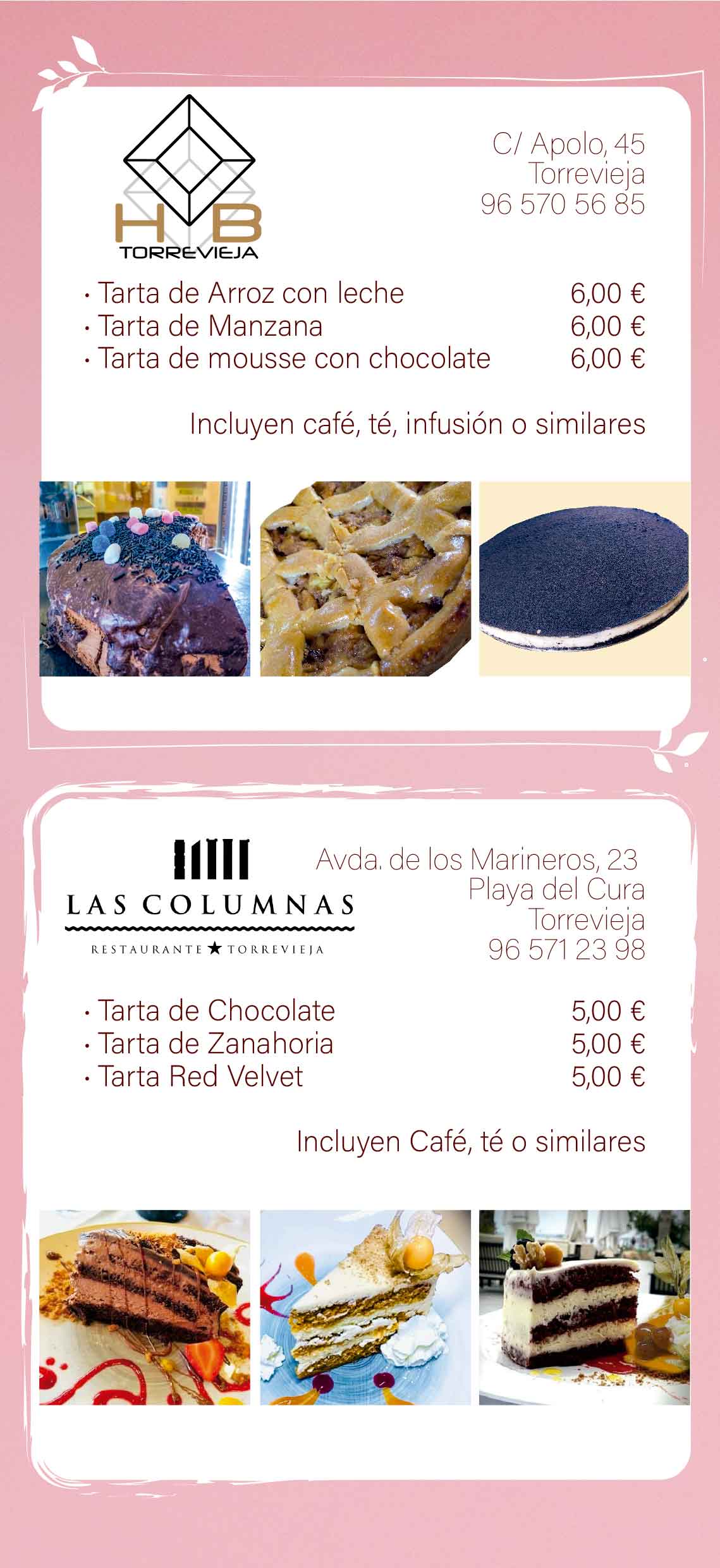 Boulangeries, confiseries et cafés à Torrevieja