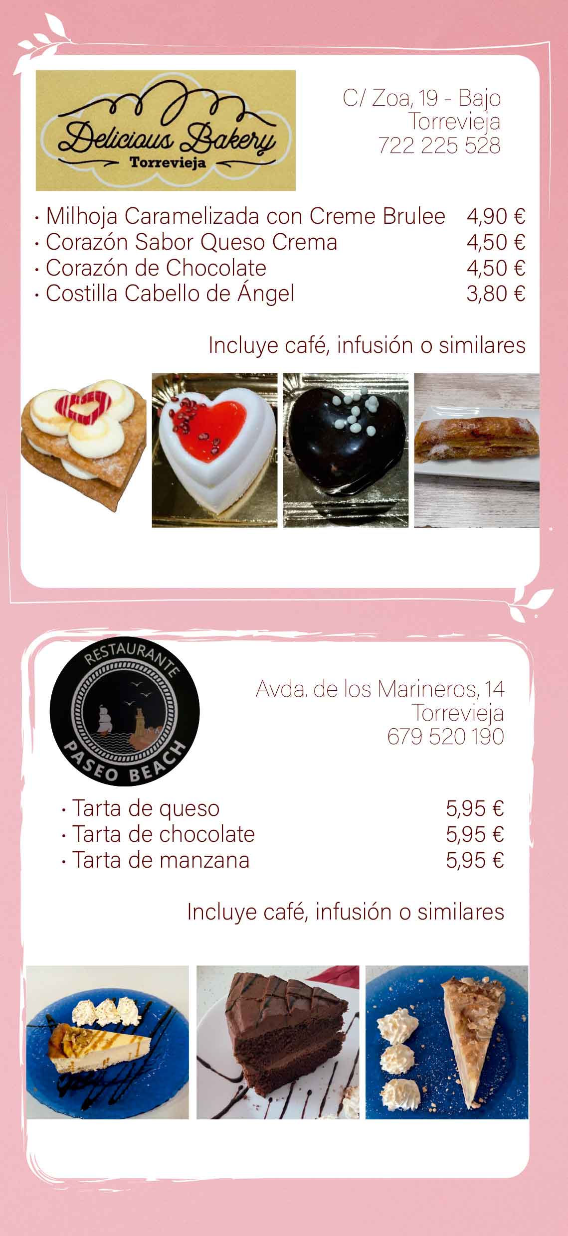 Boulangeries, confiseries et cafés à Torrevieja