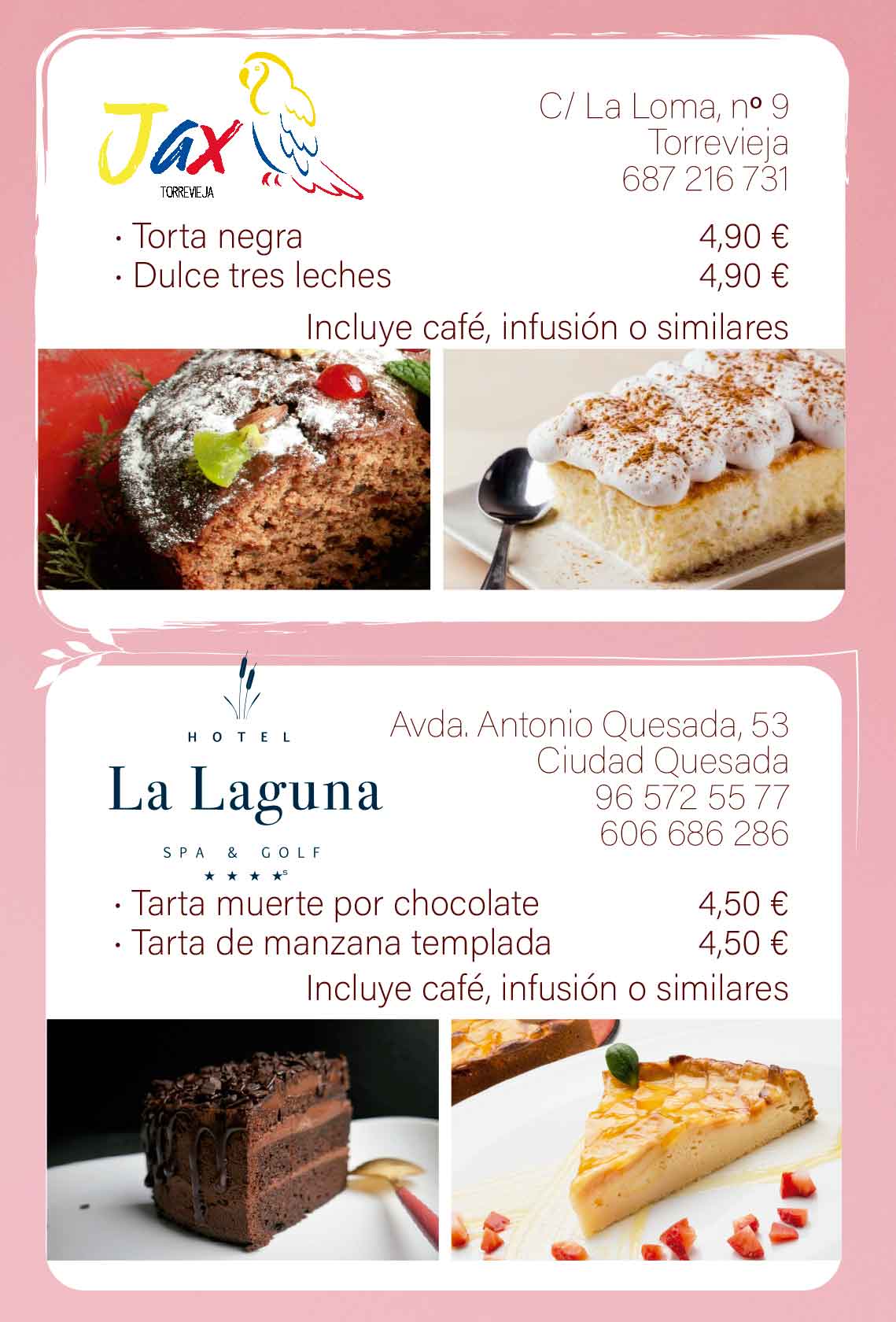 Boulangeries, confiseries et cafés à Torrevieja