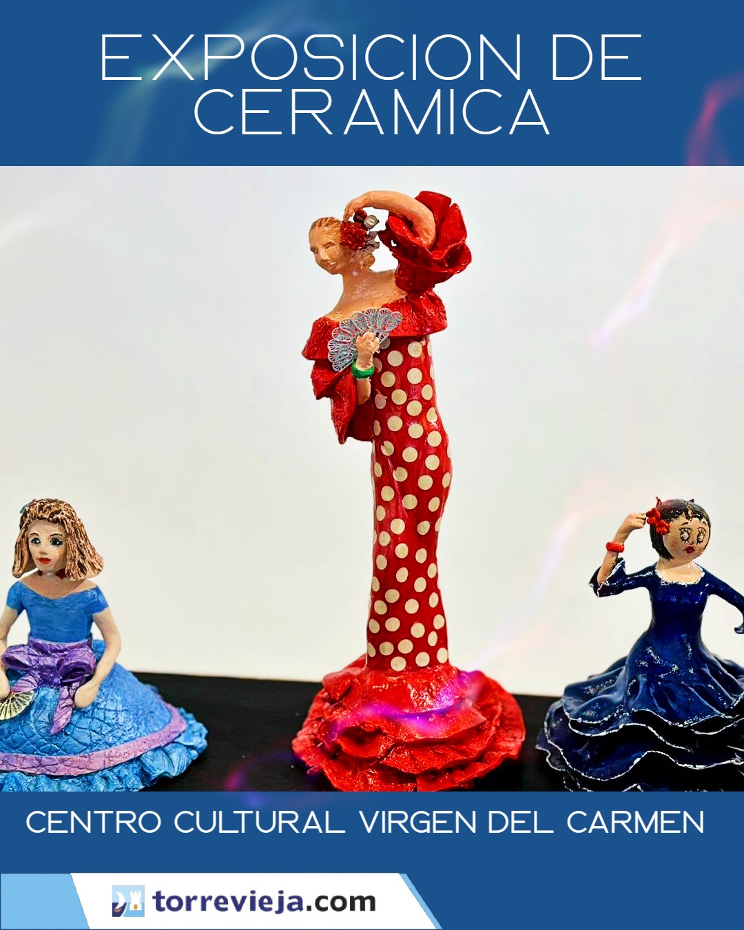 Exposicion de ceramica en el Centro Cultural Virgen del Carmen de Torrevieja alumnos escuela taller Conchi Vaquero