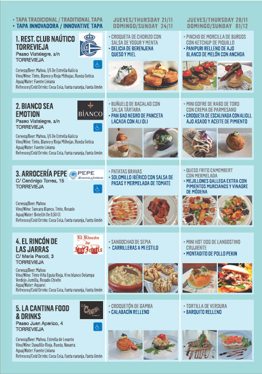 Ruta de la Tapa NOVIEMBRE 2024 Torrevieja 1