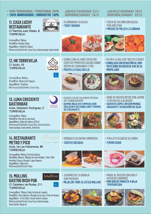 Ruta de la Tapa NOVIEMBRE 2024 Torrevieja 3