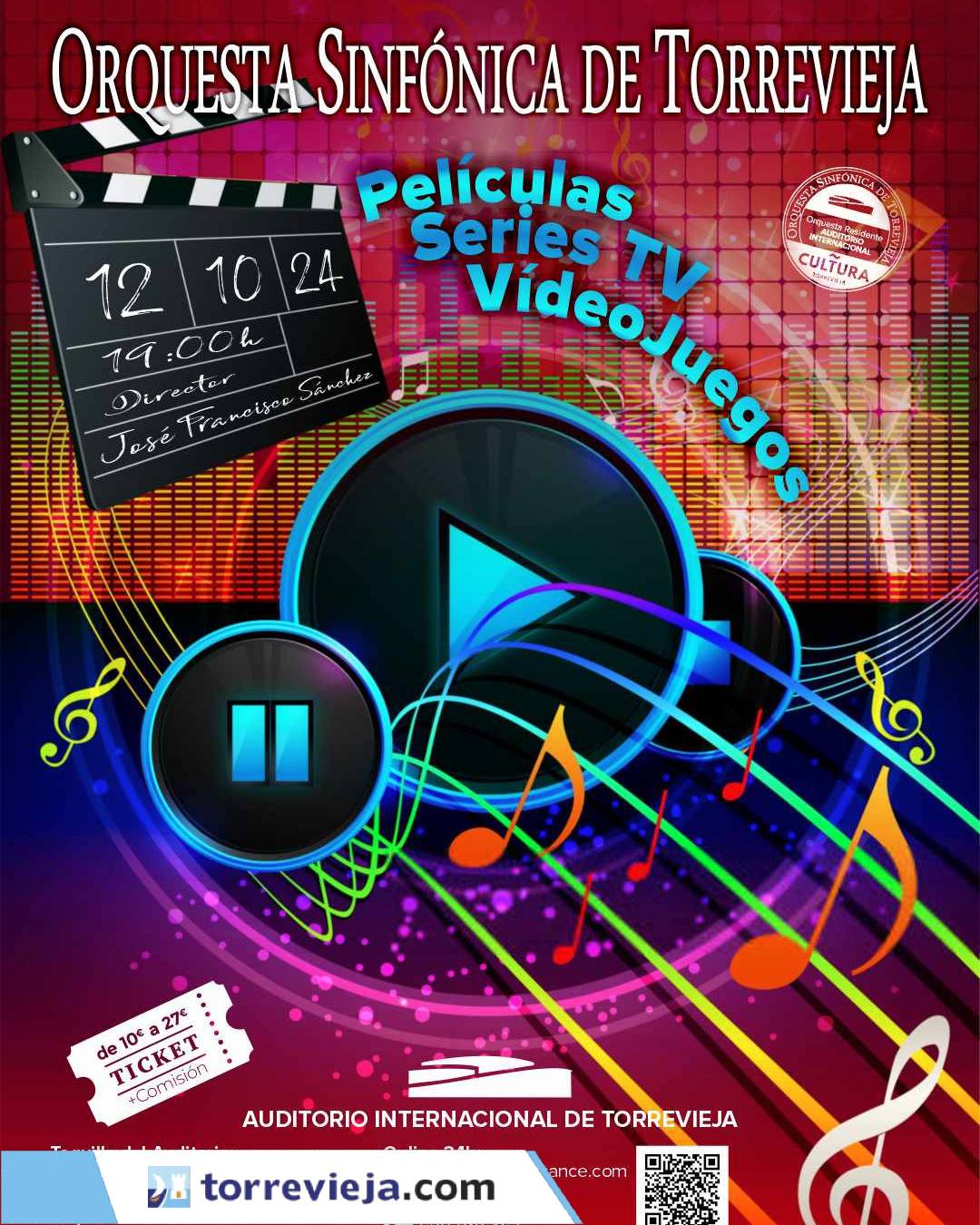 concierto cine peliculas tv series videojuegos orquesta sinfonica de torrevieja octubre 2024