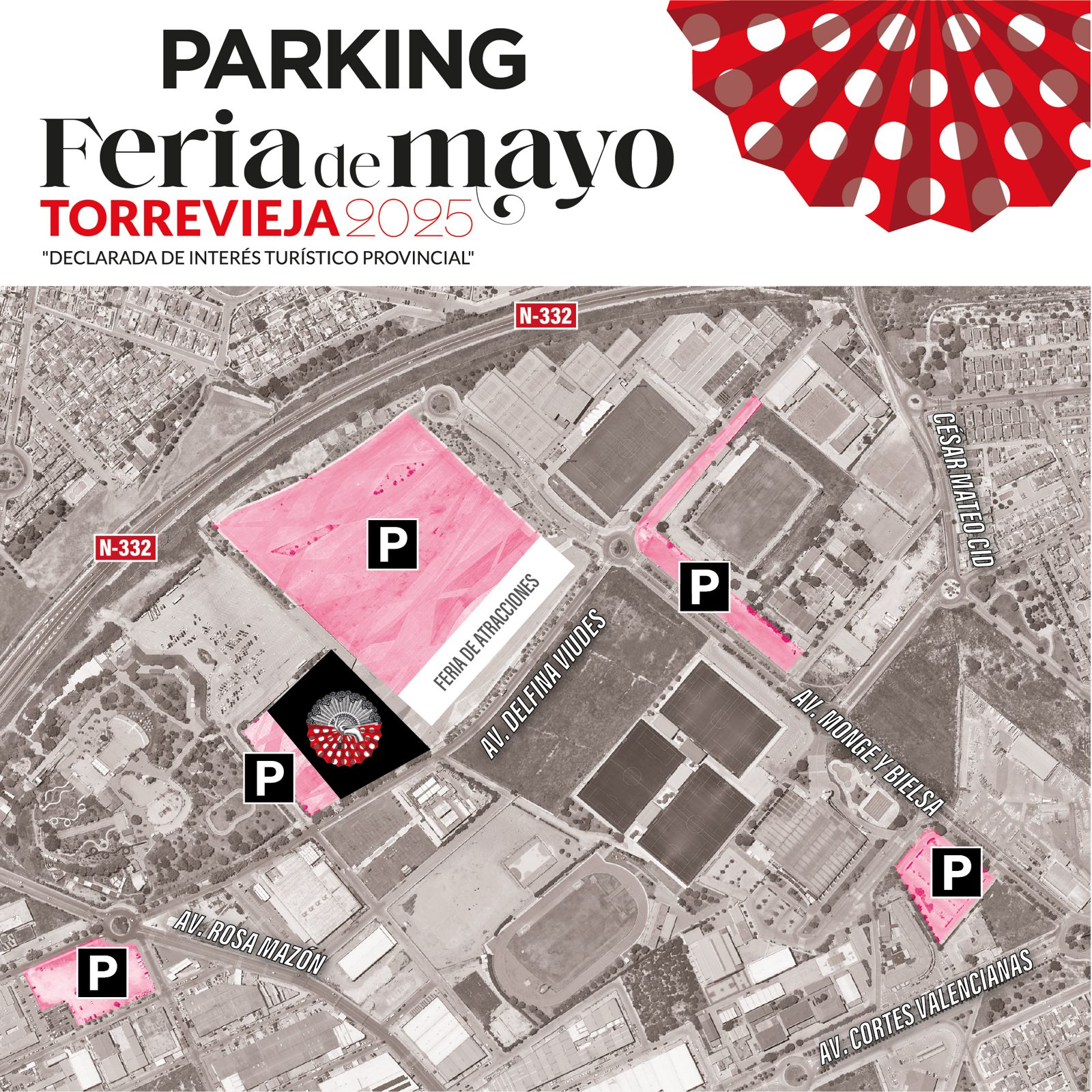 donde aparcar en la feria de sevillanas de Torreviejacom 2025