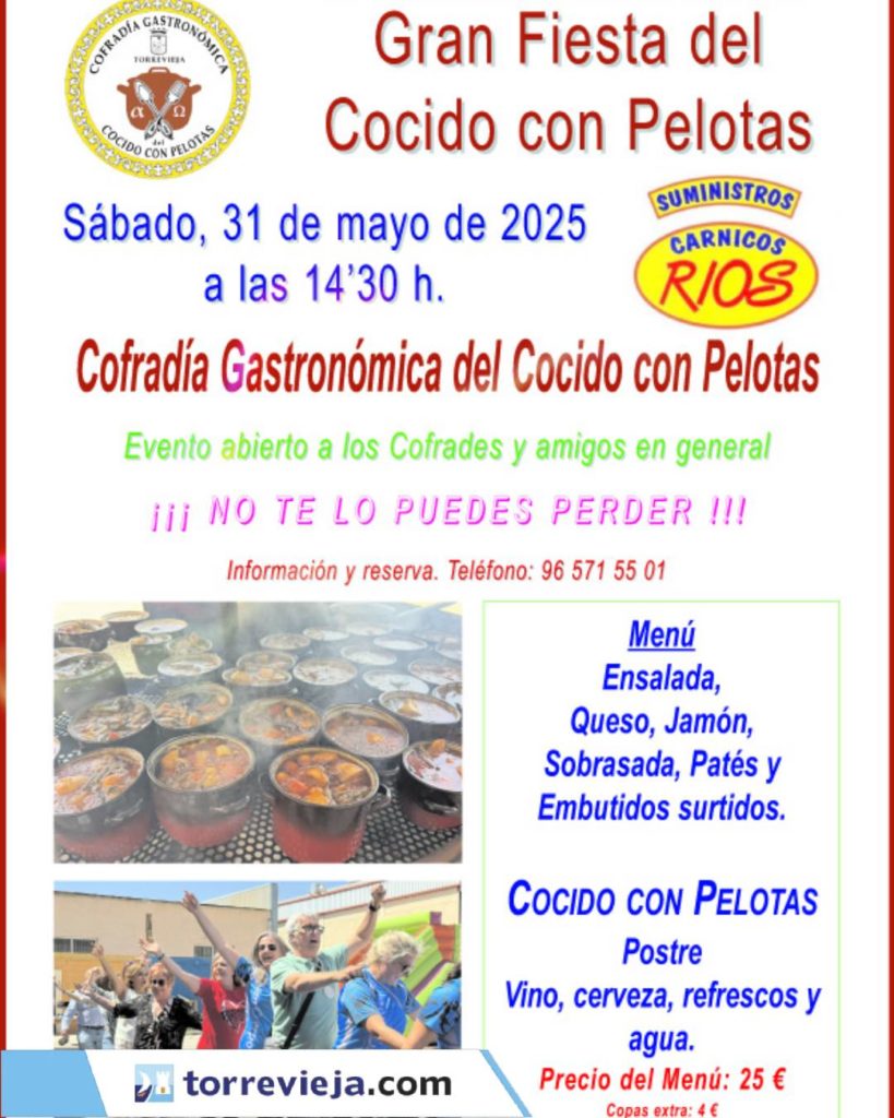 Gran Fiesta del Cocido con Pelotas en Torrevieja