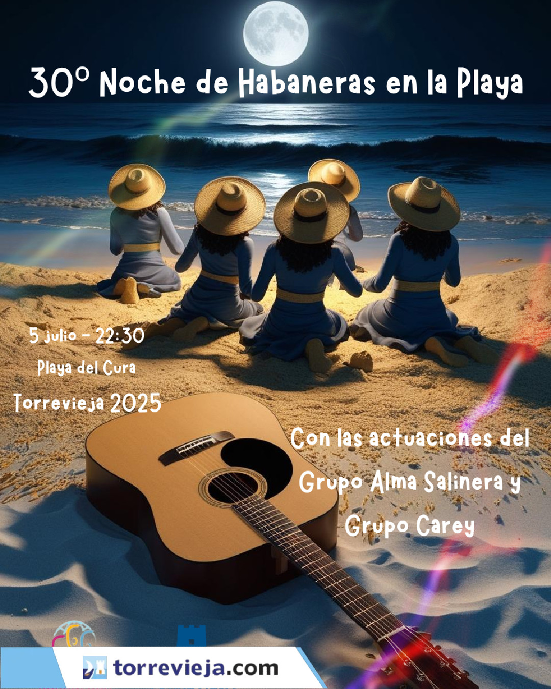 habaneras en la playa del cura Torrevieja 2025