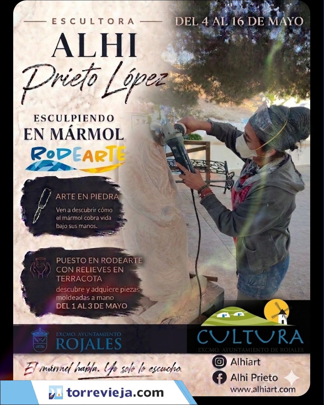 ESCULPIENDO EN MARMOL ALHI PRIETO LOPEZ