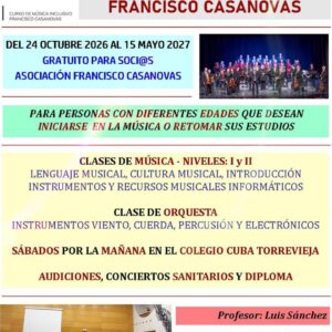CURSO DE MUSICA INCLUSIVO FRANCISCO CASANOVAS