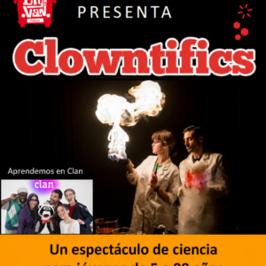Cartel del espectáculo científico Clowntifics de Big Van Ciencia, el 8 de noviembre de 2026 en Torrevieja