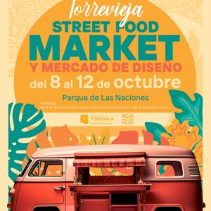 Affiche du Torrevieja Street Food Market and Design Market 2026, du 8 au 12 octobre